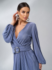 Сукня міді ISSA Plus модель 14987_серый Сукня міді ISSA Plus модель 14987_серый Фото