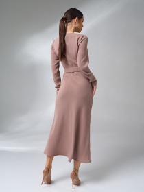 Сукня міді ISSA Plus модель 14988_бежевый Сукня міді ISSA Plus модель 14988_бежевый Фото