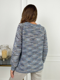 Джемпер ISSA Plus модель WN20-674_синий Фото