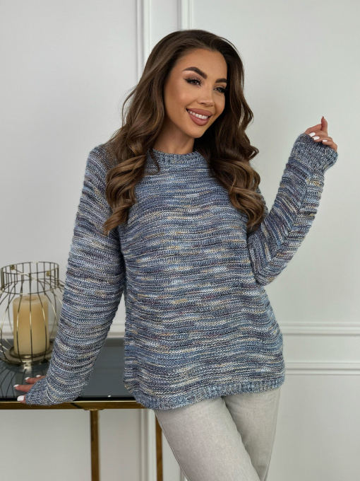 Джемпер ISSA Plus модель WN20-674_синий Фото