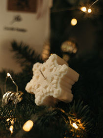 Парфумована різдвяна свічка "Сніжинка", аромат - Просекко з журавлини Candle Design модель 170.2027 Фото