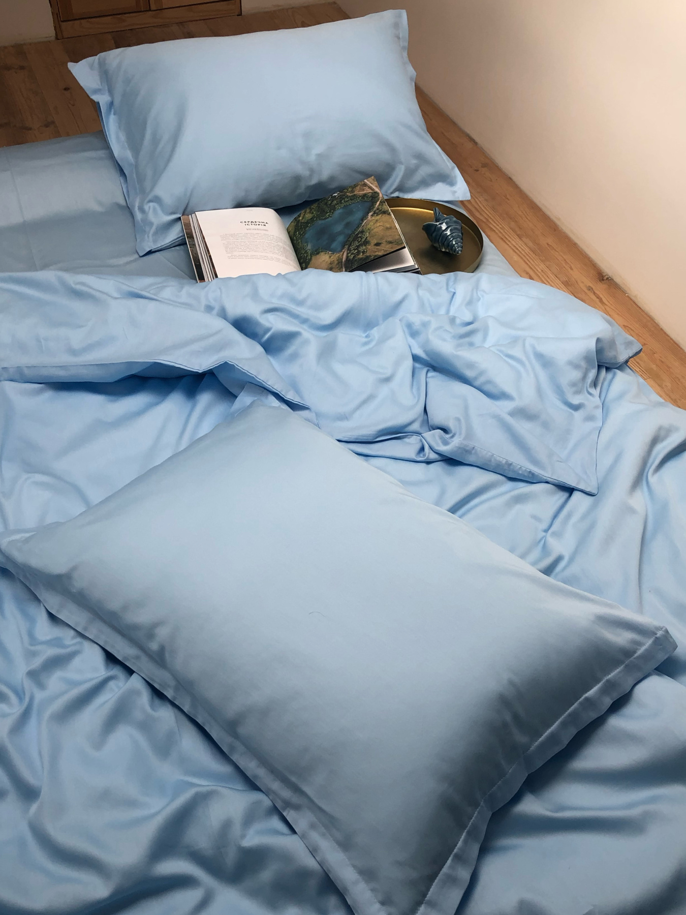 Підковдра класична небесно-блакитна Cozy модель 8009056 Фото