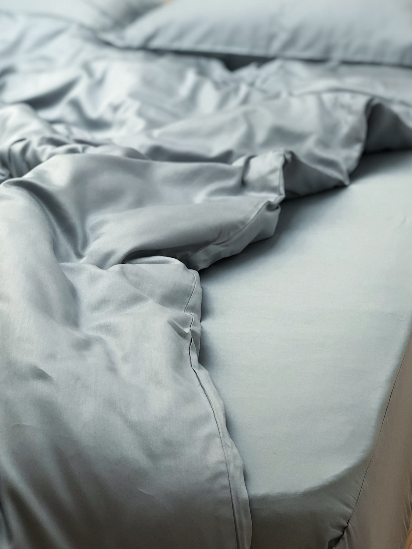 Підковдра класична сіро-блакитна Cozy модель 8009066 Фото