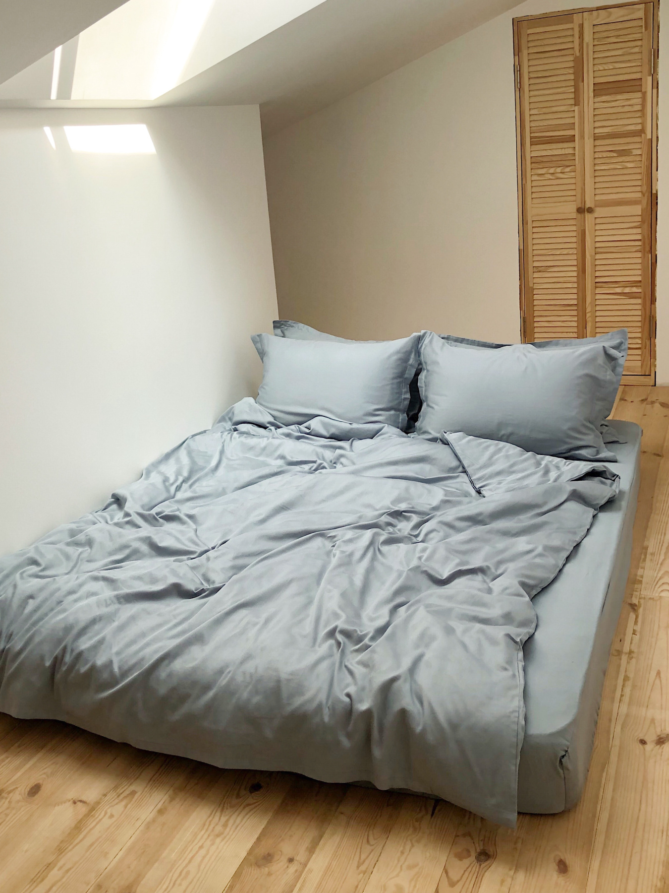 Підковдра класична сіро-блакитна Cozy модель 8009066 Фото