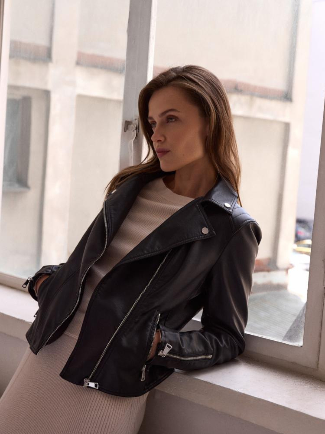 Куртка кожаная DIVERSE Joana модель 10045083 Фото