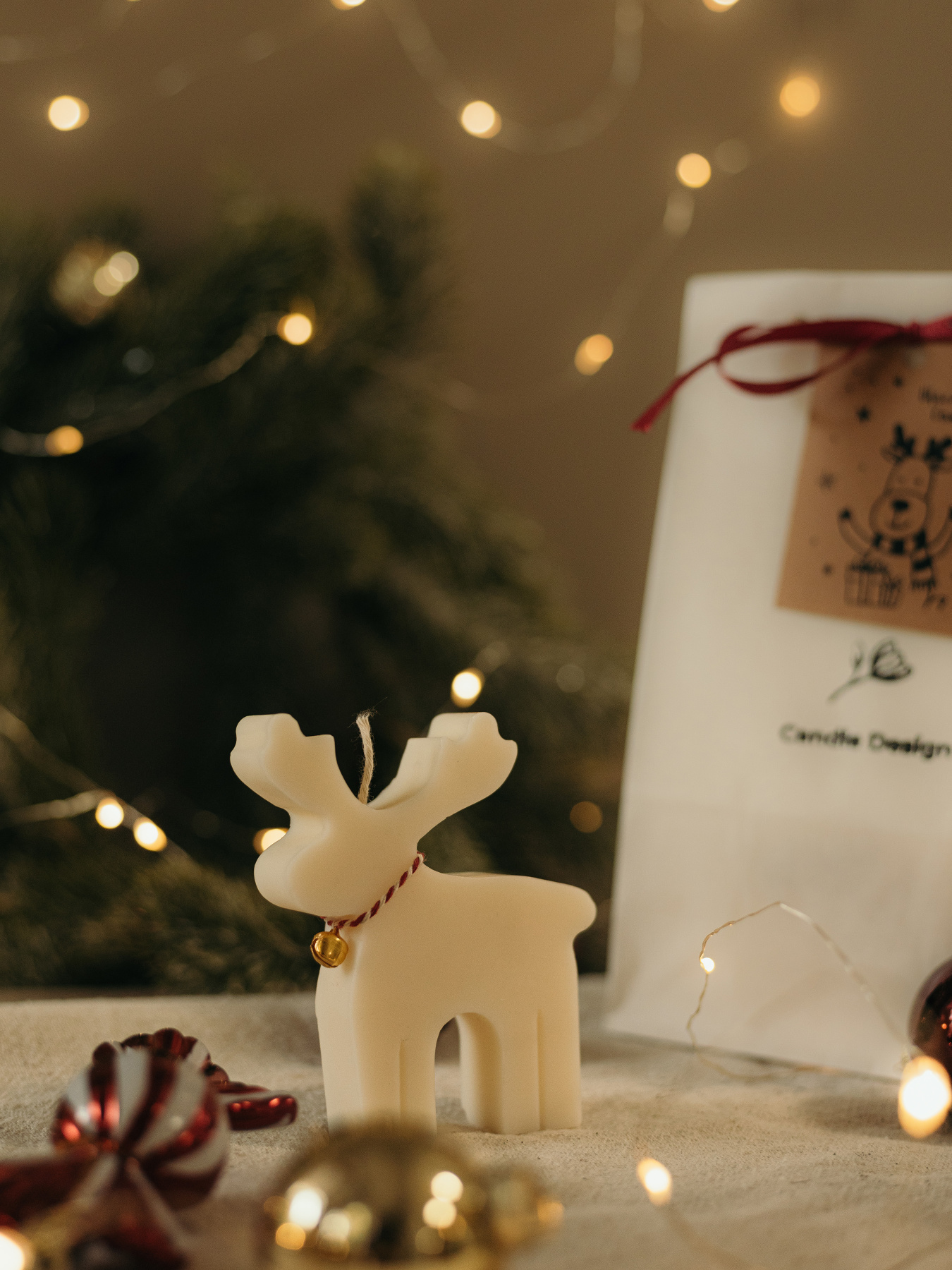 Аромасвечка "Оленик", аромат - Wassail (глинтвейн), натуральный оливковый воск Candle Design модель 170.2011 Фото