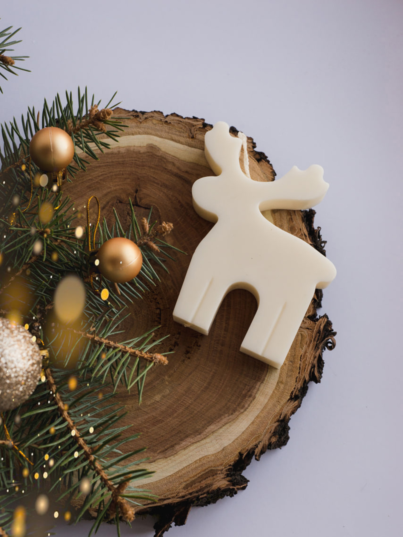 Аромасвечка "Оленик", аромат - Wassail (глинтвейн), натуральный оливковый воск Candle Design модель 170.2011 Фото