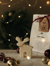 Аромасвечка "Оленик", аромат - Wassail (глинтвейн), натуральный оливковый воск Candle Design модель 170.2011 Фото