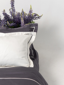 Комплект постільної білизни з преміум сатину з кантом INDIM модель Ash123 Фото