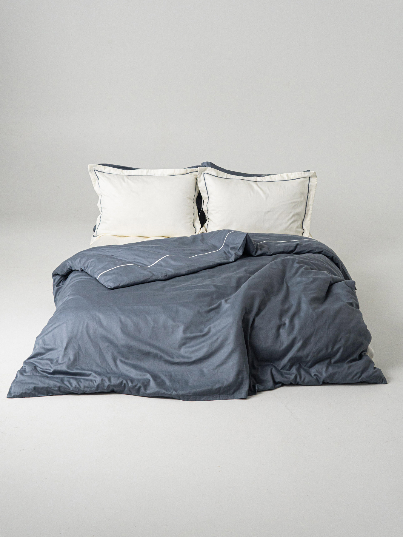 Комплект постільної білизни з преміум сатину з кантом INDIM модель Clouded123 Фото