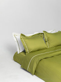 Комплект постільної білизни з преміум сатину з кантом INDIM модель Olive123 Комплект постільної білизни з преміум сатину з кантом INDIM модель Olive123 Фото