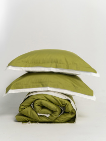 Комплект постельного белья с премиум сатина с ушками INDIM модель Olive345 Фото