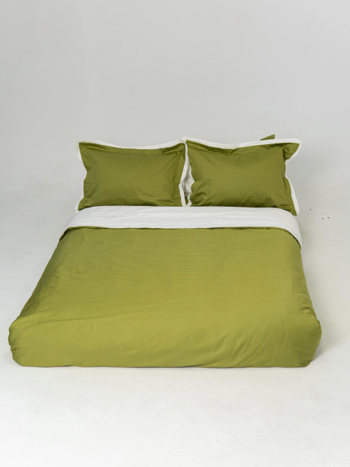 Комплект постельного белья с премиум сатина с ушками INDIM модель Olive345 Фото