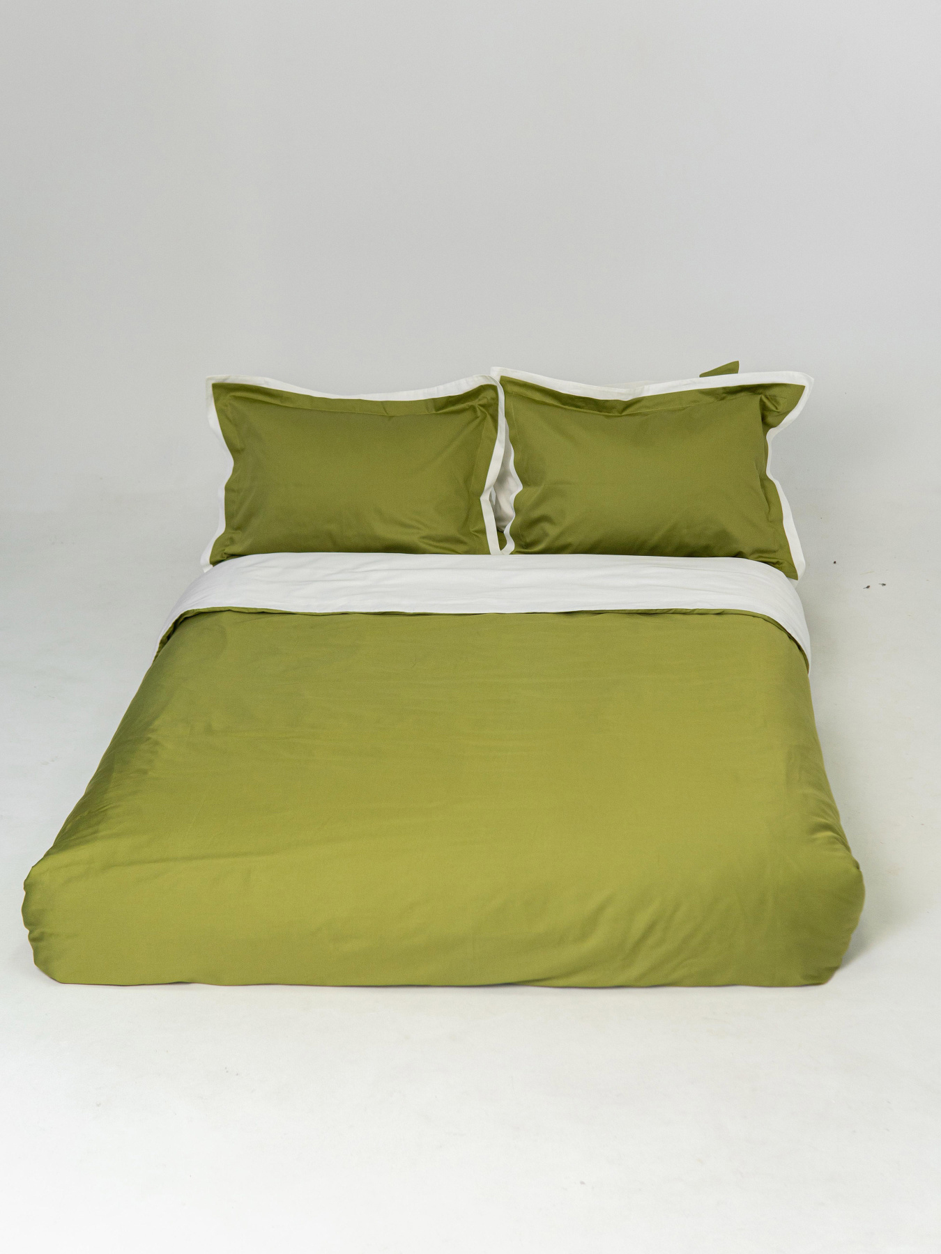 Комплект постільної білизни з преміум сатину з вушками INDIM модель Olive345 Комплект постільної білизни з преміум сатину з вушками INDIM модель Olive345 Фото