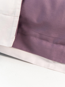 Комплект постельного белья с премиум сатина с ушками INDIM модель Violet345 Фото