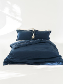 Комплект постільної білизни з преміум сатину з кантом INDIM модель Ultramarine123 Фото