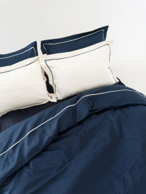 Комплект постільної білизни з преміум сатину з кантом INDIM модель Ultramarine123 Фото