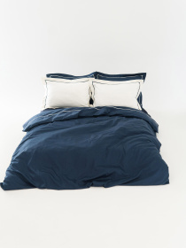 Комплект постільної білизни з преміум сатину з кантом INDIM модель Ultramarine123 Комплект постільної білизни з преміум сатину з кантом INDIM модель Ultramarine123 Фото