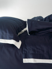 Комплект постільної білизни з преміум сатину з вушками INDIM модель Ultramarine456 Фото