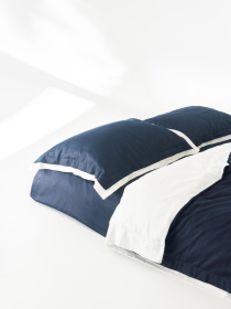 Комплект постільної білизни з преміум сатину з вушками INDIM модель Ultramarine456 Комплект постільної білизни з преміум сатину з вушками INDIM модель Ultramarine456 Фото