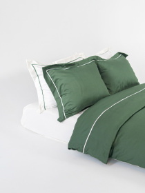 Комплект постельного белья с премиум сатина с кантом INDIM модель ForestRetreat123 Фото
