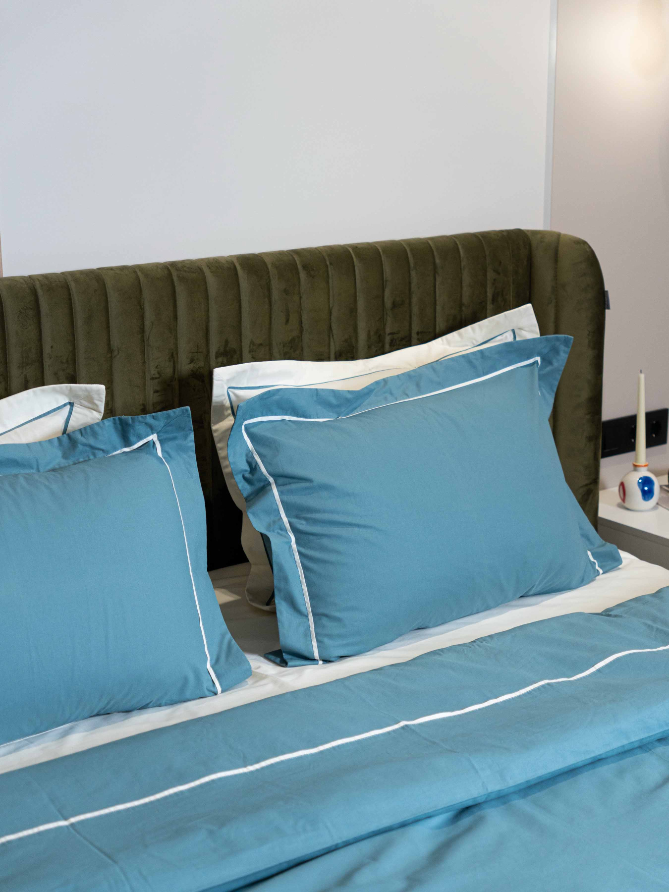 Комплект постельного белья с ранфорса с кантом INDIM модель Heavenly123 Фото