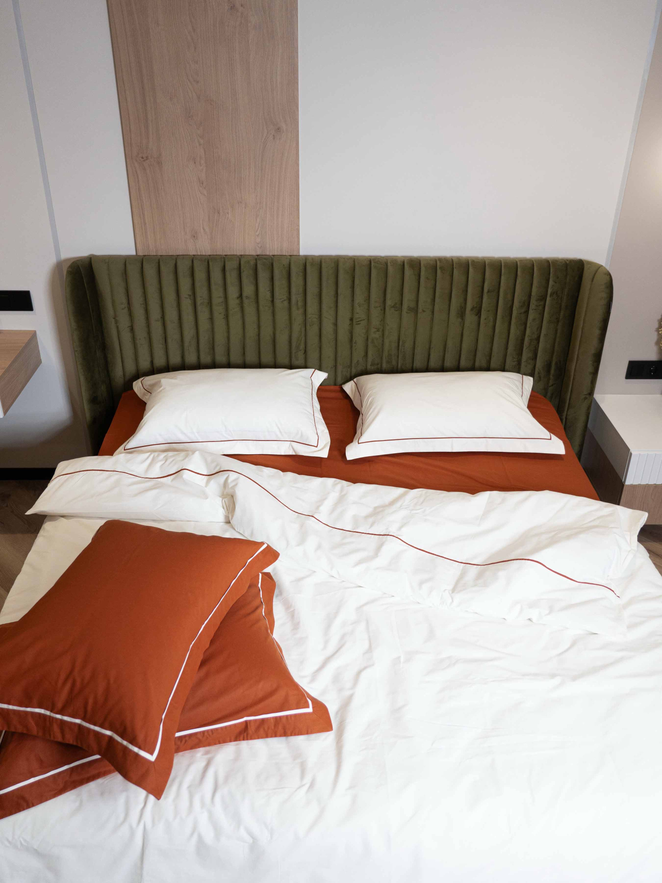 Комплект постельного белья с ранфорса с кантом INDIM модель Terracotta123 Фото