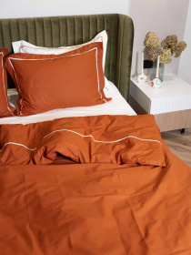 Комплект постельного белья с ранфорса с кантом INDIM модель Terracotta123 Фото