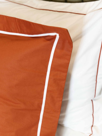 Комплект постельного белья с ранфорса с кантом INDIM модель Terracotta123 Фото