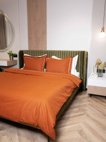 Комплект постільної білизни з ранфорсу з кантом INDIM модель Terracotta123 Фото