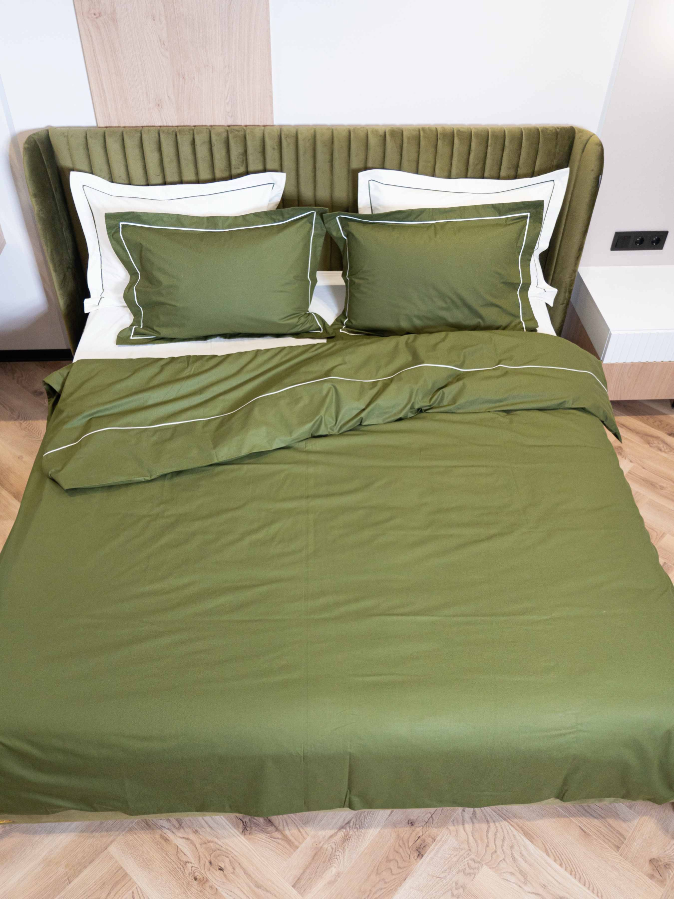 Комплект постельного белья с ранфорса с кантом INDIM модель Deepkhaki123 Фото
