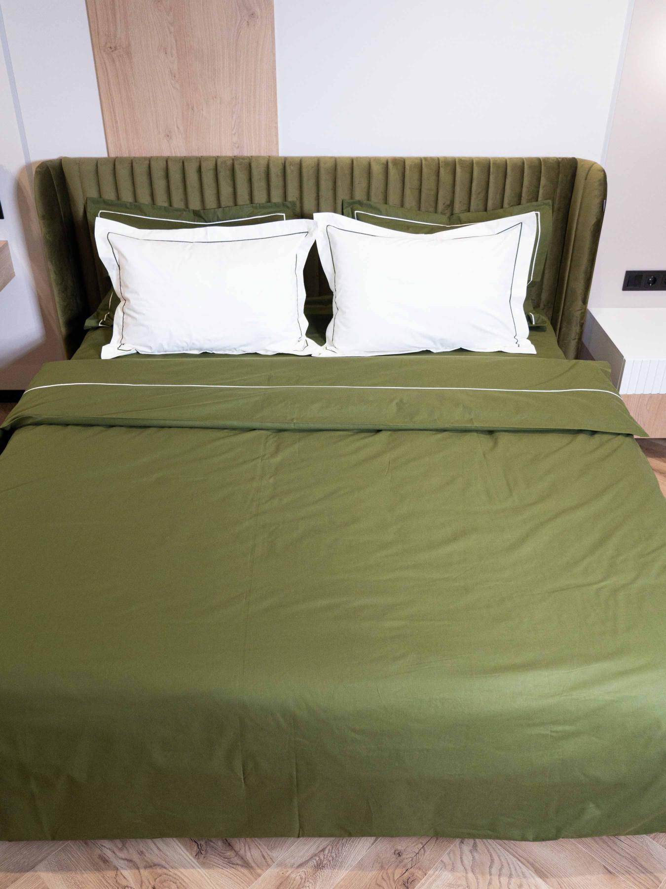Комплект постельного белья с ранфорса с кантом INDIM модель Deepkhaki123 Фото