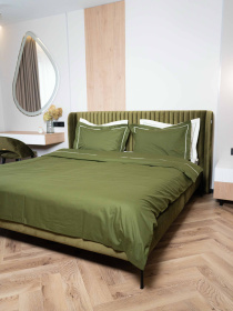 Комплект постельного белья с ранфорса с кантом INDIM модель Deepkhaki123 Фото