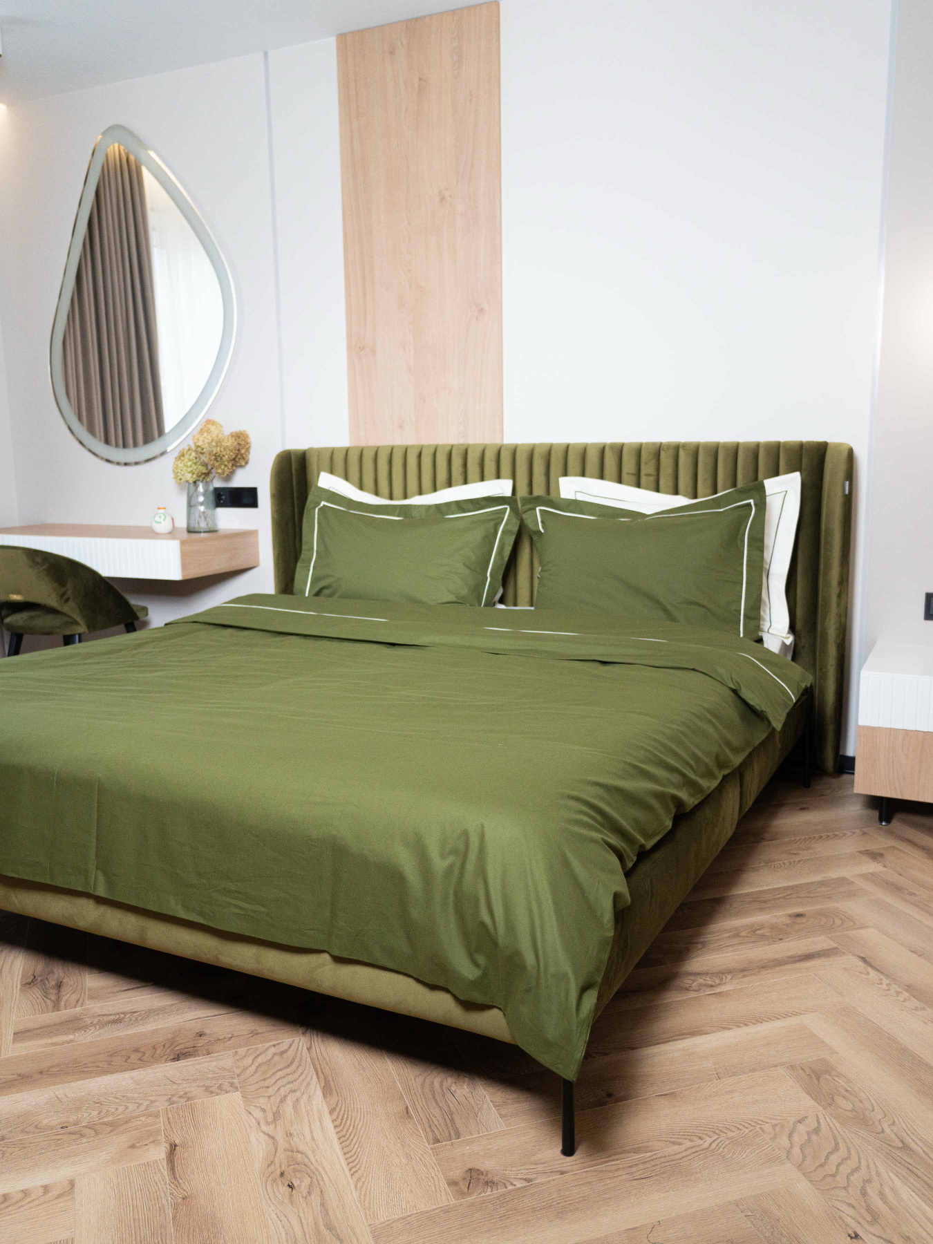 Комплект постельного белья с ранфорса с кантом INDIM модель Deepkhaki123 Фото