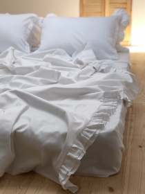 Підковдра з рюшами біла Cozy модель 8009119 Фото