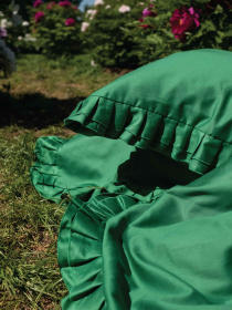 Підковдра з рюшами зелена Cozy модель 9425690 Фото