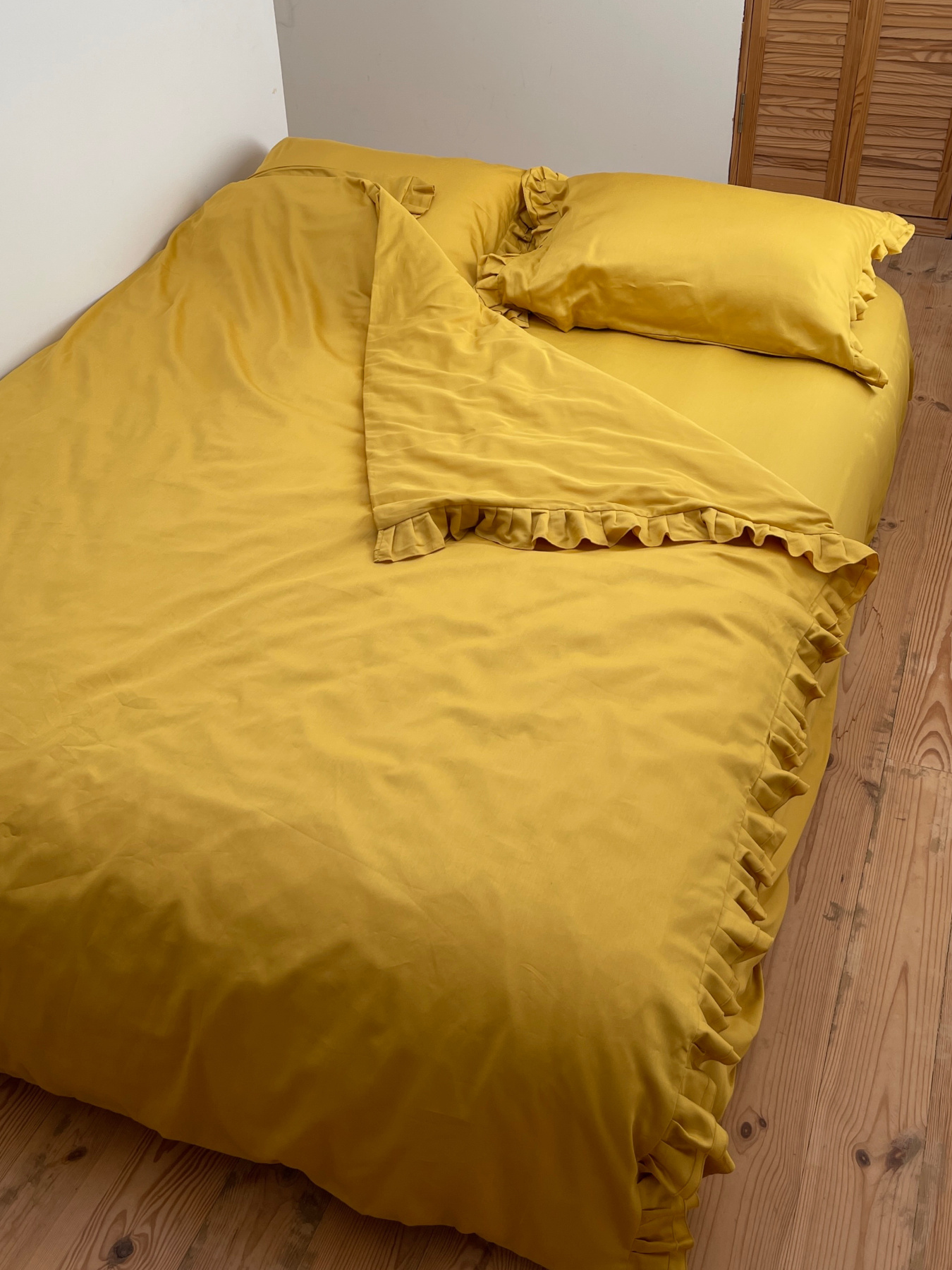 Підковдра з рюшами медова Cozy модель 9827749 Фото