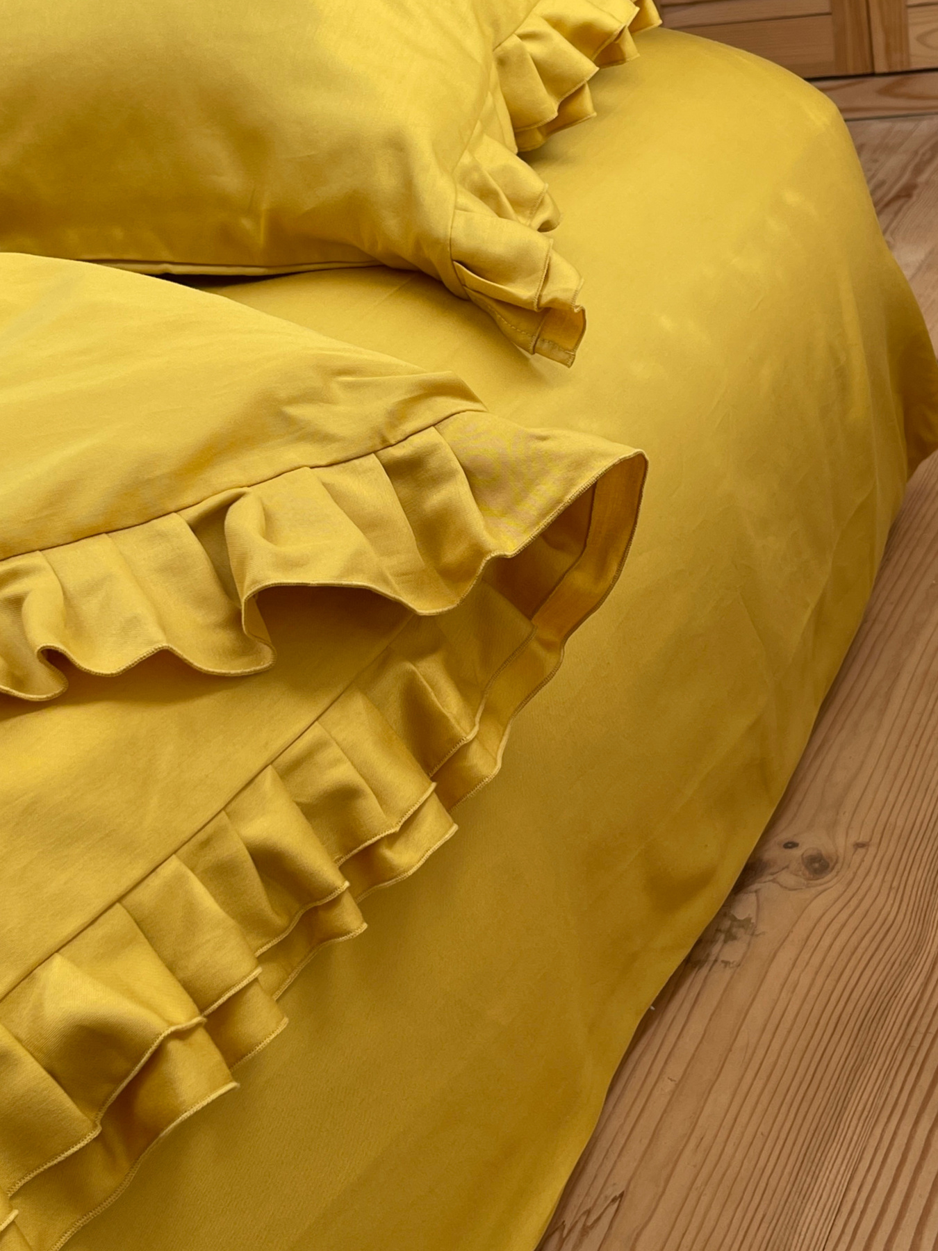 Підковдра з рюшами медова Cozy модель 9827749 Фото