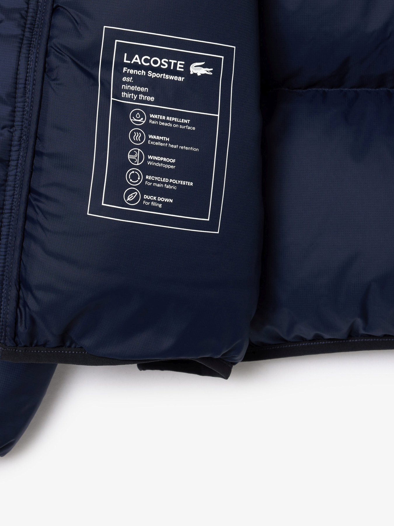 Пуховик Lacoste модель BH2905166 Фото