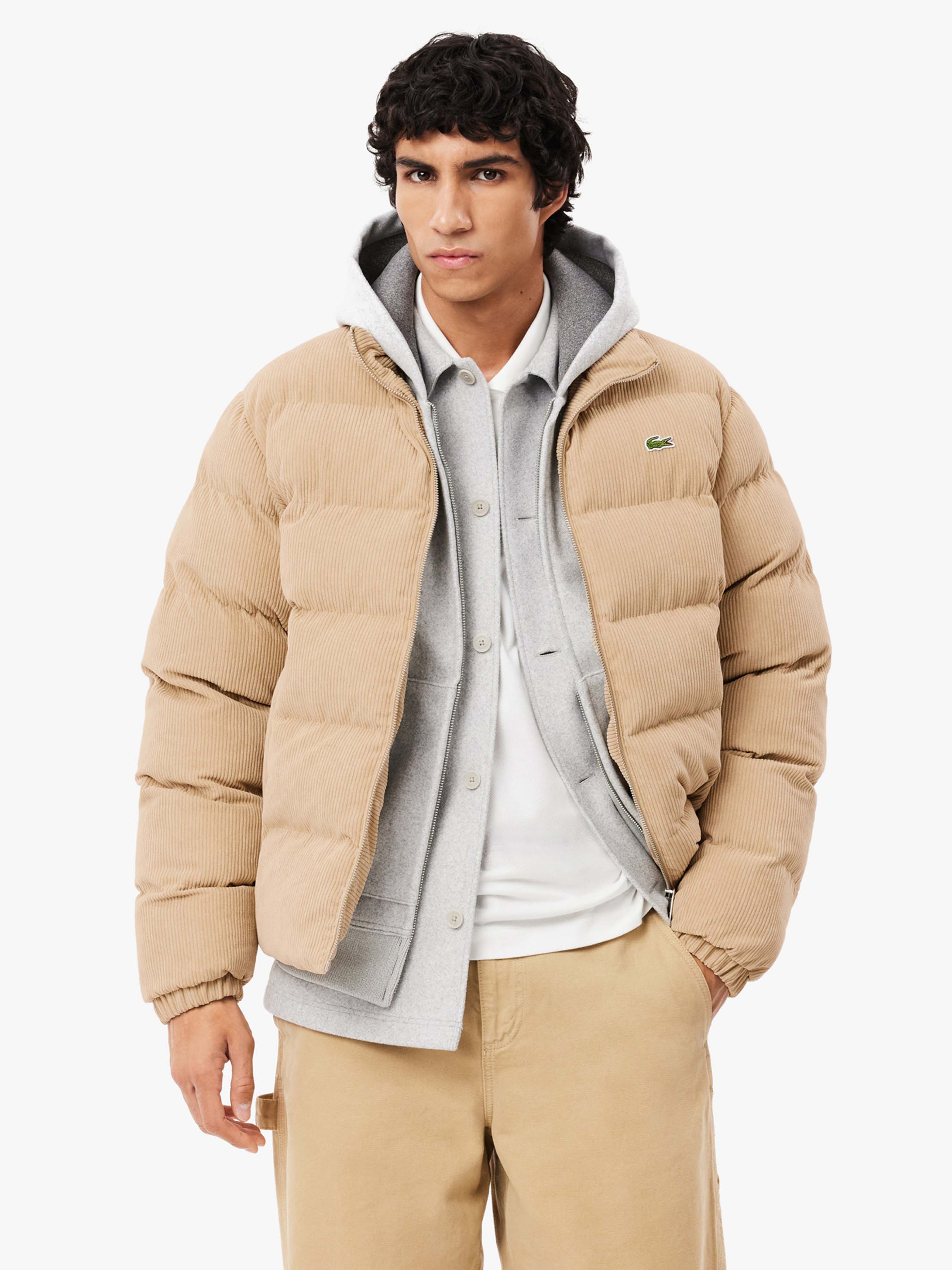 Чоловіча Зимова куртка Lacoste  (BH2890.02S) колір коричневий, матеріал поліестер