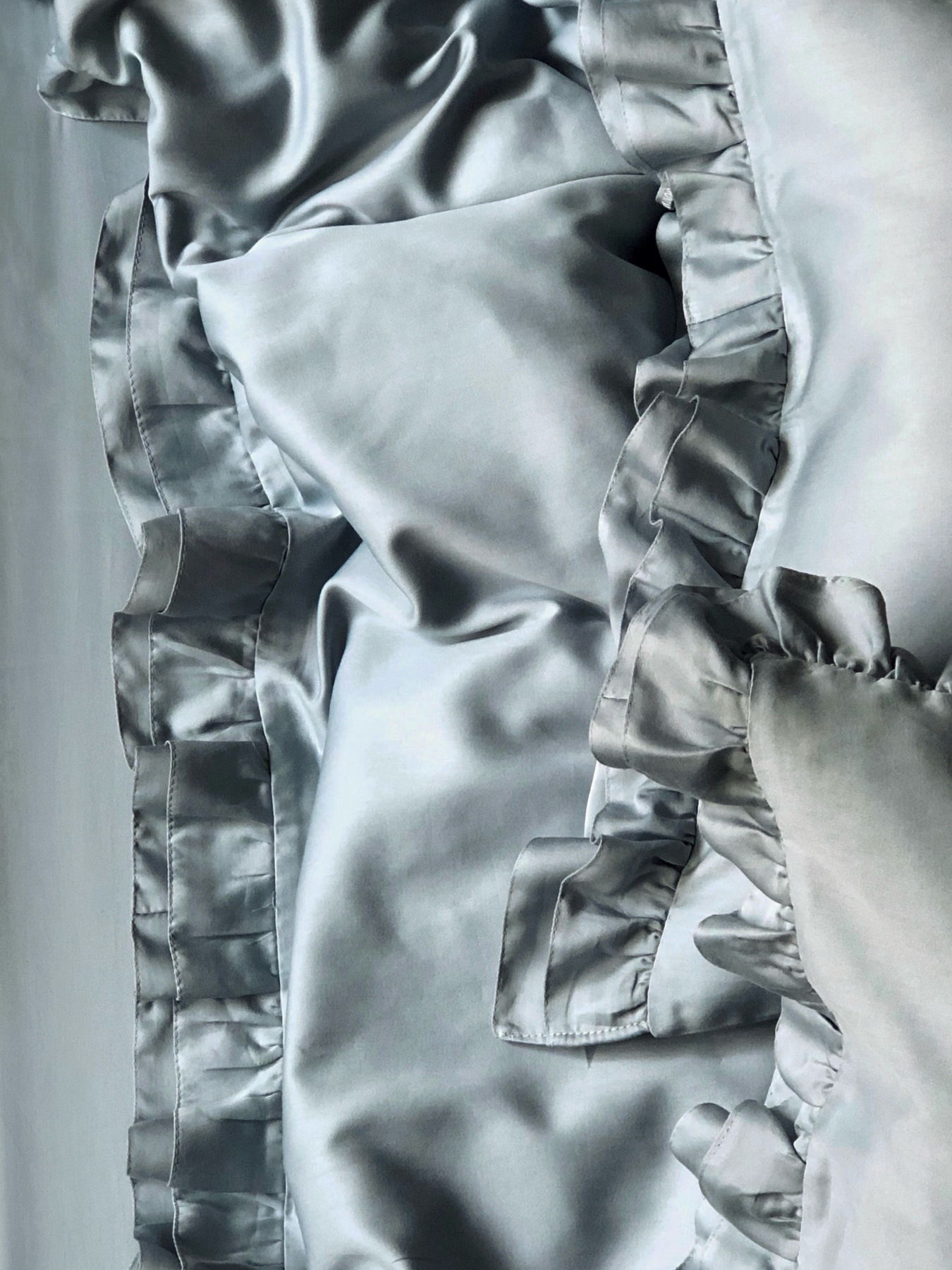 Підковдра з рюшами сіро-блакитна Cozy модель 8009159 Фото