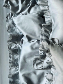 Підковдра з рюшами сіро-блакитна Cozy модель 8009159 Фото