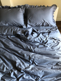 Підковдра з рюшами темно-сіра Cozy модель 8009151 Фото