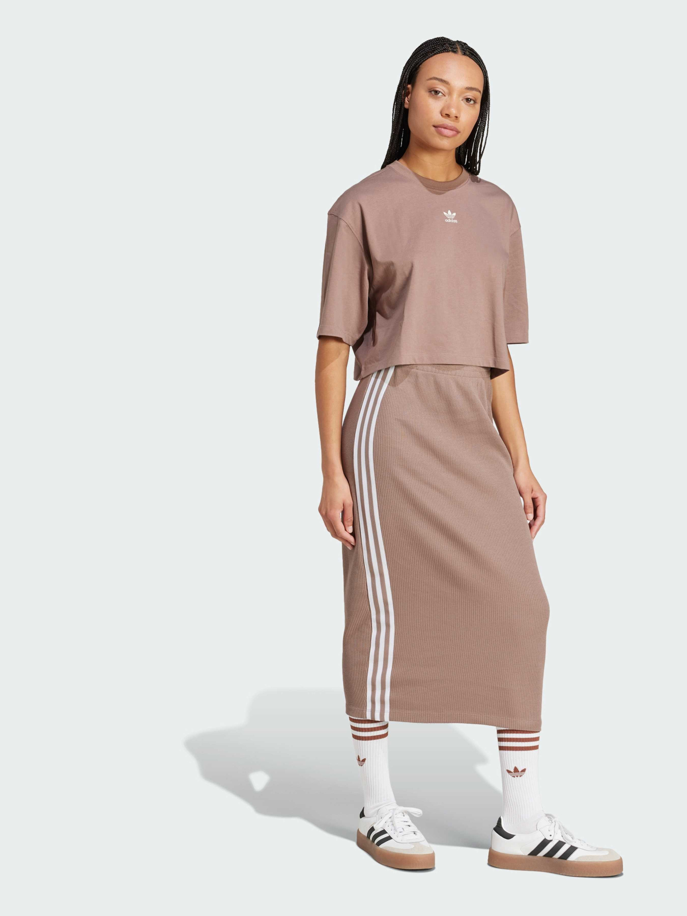 Юбка миди Adidas Adicolor модель JD4606 Юбка миди Adidas Adicolor модель JD4606 Фото