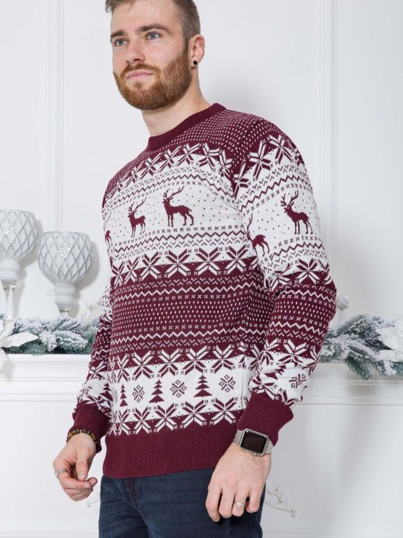 Свитер мужской с оленями 161R712 модель У-1116208::000000029 Фото