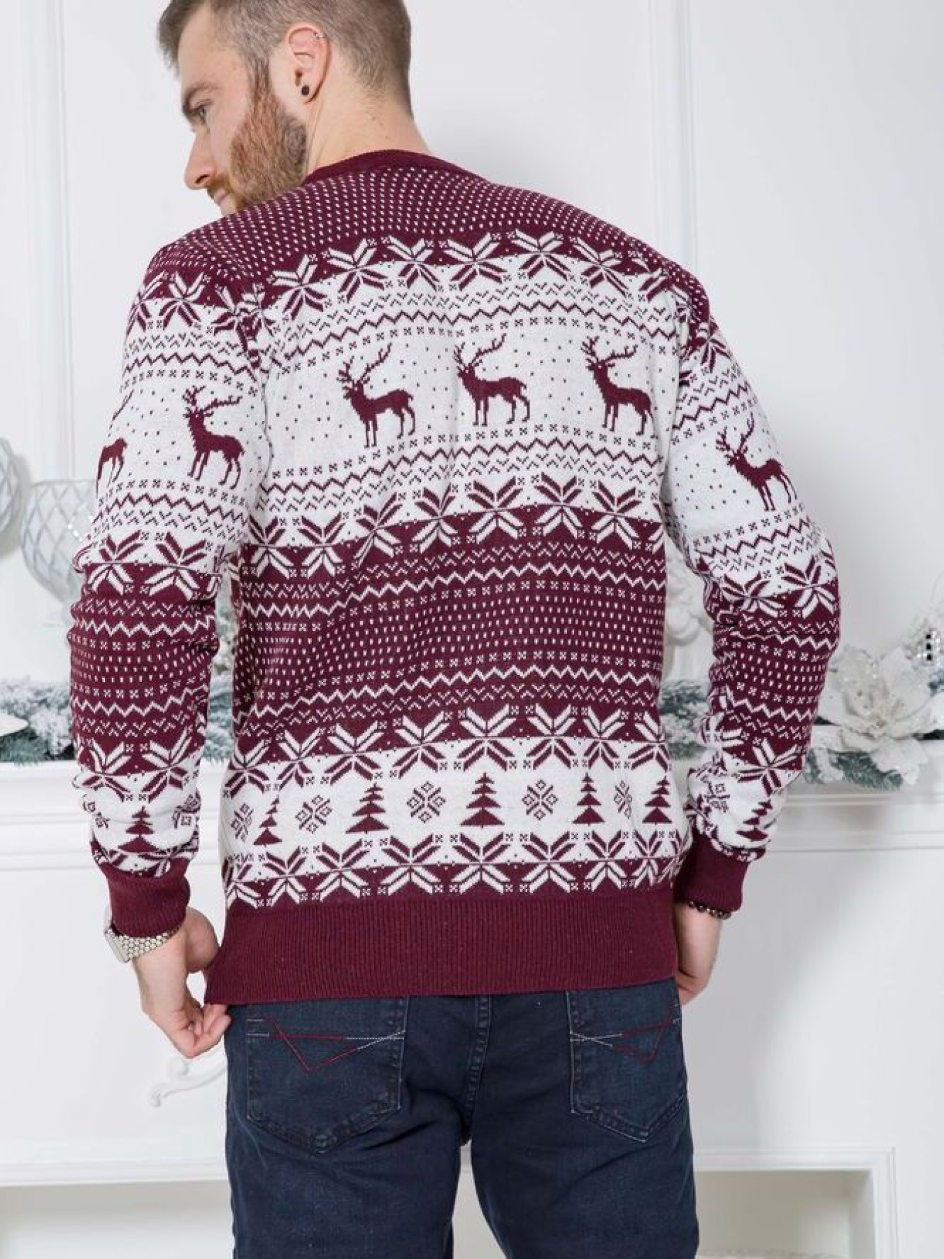 Свитер мужской с оленями 161R712 модель У-1116208::000000029 Фото