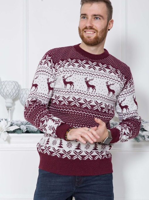 Свитер мужской с оленями 161R712 модель У-1116208::000000029 Фото