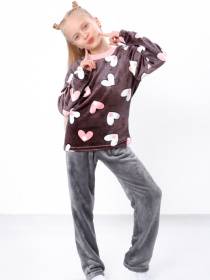 Піжама Носи своє модель 6079-035-5-serdechka-na-sro-korichnevomu Фото