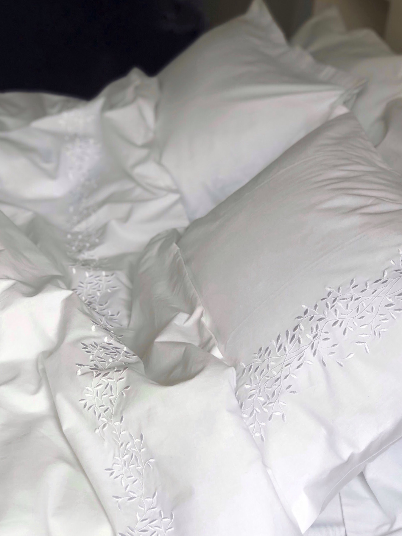 Підковдра біла з вишитими гілками Cozy модель 8009247 Підковдра біла з вишитими гілками Cozy модель 8009247 Фото