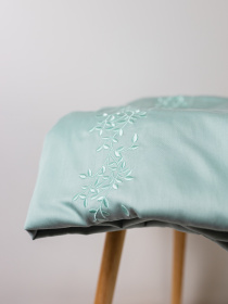 Підковдра м'ятна з вишитими гілками Cozy модель 8009293 Фото